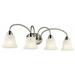 4 Light Bath Vanity With Transitional Inspirations 10 Inches Tall By 33 Inches Wide-Brushed Nickel Finish Kichler Lighting 45884Ni