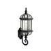 Kichler Barrie 21.75 1 Light Black Outdoor Wall Sconce with Clear Beveled Glass