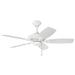 Ceiling Fan With Traditional Inspirations 14 Inches Tall By 44 Inches Wide-White Finish Kichler Lighting 300107Wh