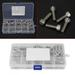 Kritne 135pcs M2.5 M3 M4 M5 M6 M8 304 Stainless Steel Hex Socket Head Cap Screws Set Hex Socket Head Cap Screws Cap Screws