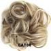 Luxsea Messy Hair Bun Extensions Curly Wavy Messy Synthetic Hairpiece Scrunchie Scrunchy Updo Hairpiece for women Donut Curly Messy Hair Bun Hairpiece