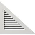 Ekena Millwork 40 W x 20 H Right Triangle Gable Vent - Right Side (51 3/4 W x 25 7/8 H Frame Size) 6/12 Pitch Functional PVC Gable Vent with 1 x 4 Flat Trim Frame