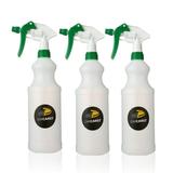 CARCAREZ Empty 32oz Spray Bottle No Leak Misting Spray Head and HD Bottle for Dilution Bleach Wax Lab Garden or Auto Car Cleaning Solutions | Pack of 3
