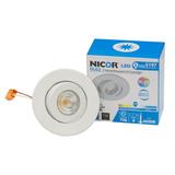 NICOR Lighting 2-Inch Dimmable 4000K LED Gimbal Downlight for NICOR 2-Inch Recessed Housings White (DLG2-10-120-4K-WH)