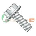 10-32 x 3/4 SEMS Screws / External Tooth Washer / Slotted / Hex Washer Head / Steel / Zinc (Quantity: 4 000 pcs)