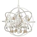 Five Light Chandelier in Classic Style 22 inches Wide By 23.75 inches High-Golden Shadow Crystal Color-Hand Cut Crystal Type-Olde Silver Finish Bailey