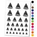 Christmas Tree Believe Water Resistant Temporary Tattoo Set Fake Body Art Collection - Black