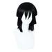 Unique Bargains Human Hair Wigs for Women Lady 13 Black Wigs with Wig Cap