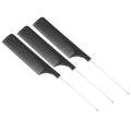 3pcs Pin Tail Comb for Curly Hair Wet Hair Long Thick Wavy Hair Steel Handle for Women