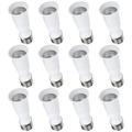 TORCHSTAR 12-Pack E27 to E27 Extender Adapter E27 to E27 Edison Screw Converter Light Bulb Socket Lamp Holder Fits LED/CFL Light Bulbs Heat-resistant Anti-burning No Fire Hazard