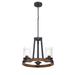 UIXE 3-Light Farmhouse Chandeliers Rustic Wagon Wheel Chandelier