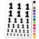 Number 1 One Fun Bold Font Water Resistant Temporary Tattoo Set Fake Body Art Collection - Hot Pink