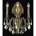 Monarch 3 light French Gold Wall Sconce Golden Teak (Smoky) Royal Cut Crystal