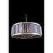 Elegant Lighting 1203D35PN-SS-RC 35.5 Dia. x 15.5 H in. Chelsea Pendent Lamp - Polished Nickel- Royal Cut Silver Shade Crystals