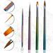 4-Piece Acrylic Nail Brush Set UV Gel Nail Art Brushes for Acrylic Application Nail Brush Pen with Nail Art Tip Builder Brush Nail Art Liner Brush and Nail Art Dotting Pen 3D Nail Art Set