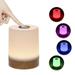 Tomshoo Portable Night Light USB Rechargeable Dimmable Warm White & Color Changing RGB Touching Control Bedside Table Desk Lamps for Bedroom Living Room