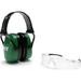 Howard Leight Shooting Sports Safety How R01761 Muff/glasses Combo Green