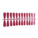 Thinsont 24 Pieces False Nails Shimmering Powder Full Cover Coffin Style Fingernail Patch Tips Manicure Art Tool for Home Salon rose red