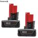 12V 5000mAh Replacement Lithium Battery for Milwaukee M12 48-11-2401 48-11-2411 48-11-2420 48-11-2460 2Pack