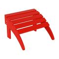 WestinTrends Outdoor Ottoman Patio Adirondack Ottoman Foot Rest All Weather Poly Lumber Folding Foot Stool for Adirondack Chair Widely Used for Outside Porch Pool Lawn Backyard Red