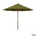 California Umbrella 9 Round Marenti Wood Frame Patio Umbrella with Pacifica Fabric Base Not Included Palm