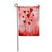 KDAGR Red Beautiful Valentine s Day Abstract with Cut Heart Border Celebration Floral Garden Flag Decorative Flag House Banner 28x40 inch
