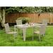 East West Furniture Gudhjem 5-piece Modern Metal Patio Set in Natural