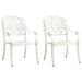 vidaXL Patio Chairs 2 Pcs Patio Furniture for Garden Deck Porch Cast Aluminum