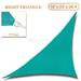 Sunshades Depot 18 x 22 x 28.4 Sun Shade Sail Right Triangle Permeable Canopy Turquoise Green Custom Size Available Commercial Standard