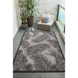 Liora Manne Carmel Fronds Indoor Outdoor Area Rug Black