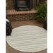 Unique Loom Maia Indoor/Outdoor Striped Rug Green/Ivory 10 Round Striped Contemporary Perfect For Patio Deck Garage Entryway