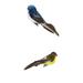 2 Count Artificial Feathered Birds Clip On Figurine Indoor Decoration Craft