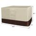 420D Rectangular Patio Table Cover Heavy Duty Waterproof Outdoor Lawn Garden Furniture Covers Large Beige & Brown