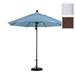 California Umbrella Venture 9 White Market Umbrella in Teak