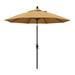 California Umbrella 9 ft. Aluminum Market Umbrella Collar Tilt - Bronze-Sunbrella-Wheat