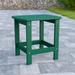 BizChair All-Weather Poly Resin Wood Commercial Grade Adirondack Side Table in Green
