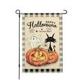 Happy Halloween Garden Flag Pumpkin Lantern Boo Yard Flags Banner Welcome Sign Yard Flag House Lawn Decorations Outdoor 12 x18