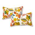 Esprit Floral 19 x 12 in. Outdoor Rectangle Throw Pillow (Set of 2) by Greendale Home Fashions