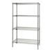 Chrome 4 Shelf Wire Shelving Starter Kit - 30 x 72 x 74 in