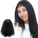 MIARHB Straight Headband Wig For Black Women Long Straight Wig With Black Headband