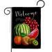 Breeze Decor G167068-BO Welcome Fruity Food Fruit 13 x 18.5 in. Double-Sided Decorative Vertical Garden Flags for House Decoration Banner Yard Gift