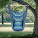 Hammock Chair Swing Cotton Canvas Hanging Rope Chairs with 2 Pillows for Any Indoor or Outdoor Spaces Max 250 Lbs Blue