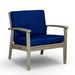 DTY Outdoor Living Longs Peak Deep Seat Eucalyptus Chair Driftwood Gray Navy