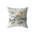 Singing Bird Broadcloth Indoor Outdoor Blown and Closed Pillow Light Green