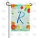 America Forever Summer Floral Monogram Garden Flag Letter R 12.5 x 18 inches Cosmos Yellow Red White Spring Flower Double Sided Vertical Outdoor Yard Lawn Decorative Seasonal Summertime Garden Flag