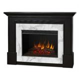 Real Flame Merced 61 Contemporary Wood Grand Electric Fireplace in Black