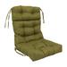 Blazing Needles 22 x 45 in. Spun Polyester Solid Outdoor Tufted Chair Cushion Avocado