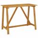 Eccomum Patio Bar Table 55.1 x27.6 x40.9 Solid Acacia Wood