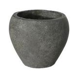 Urban Trends Collection 53846 Terracotta Low Round Pot with Tapered Bottom Gray - Large