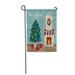 SIDONKU Red Interior Christmas Tree Presents and Fireplace Flat Home Garden Flag Decorative Flag House Banner 28x40 inch